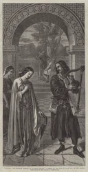 Courtesy, Sir Tristram harping to La Belle Isoude